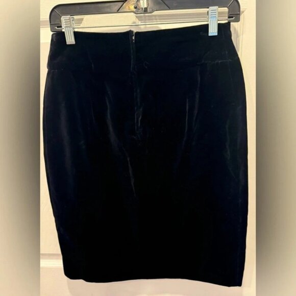 Vintage Byblos made in italy velvet mini pencil skirt black eu 46 US 10 - Picture 3 of 6